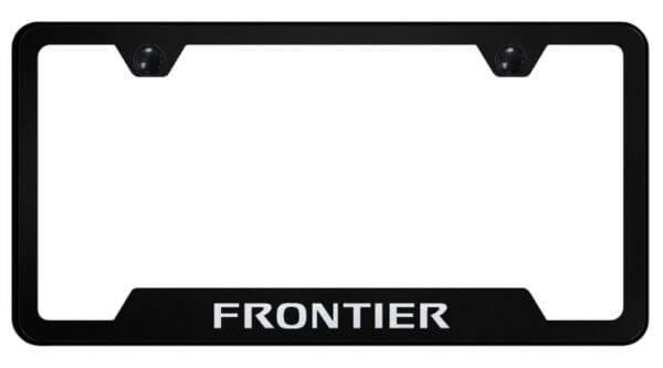 Nissan Frontier Laser Etched Logo Cut-Out License Plate Frame