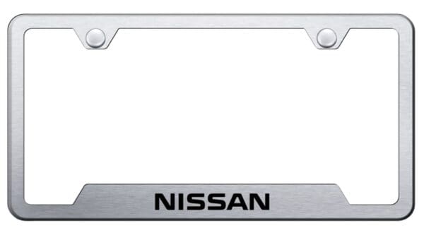 Nissan Laser Etched Logo Cut-Out License Plate Frame
