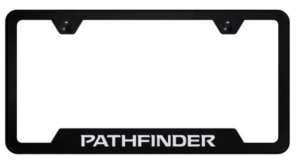 Nissan Pathfinder Laser Etched Logo Cut-Out License Plate Frame