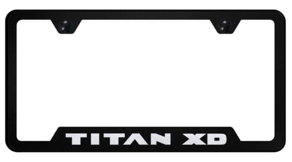 Nissan Titan XD Laser Etched Logo Cut-Out License Plate Frame