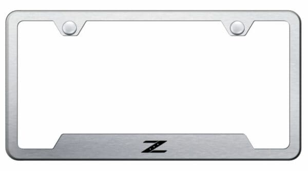 Nissan Z Brushed Chrome Stainless Steel License Plate Frame