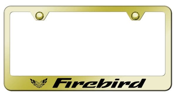 Pontiac Firebird Laser Etched Logo Stainless Steel License Plate Frame