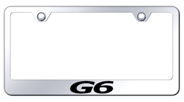 Pontiac G6 Laser Etched Logo Stainless Steel License Plate Frame