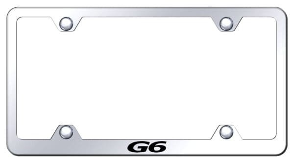 Pontiac G6 Laser Etched Logo Wide Body License Plate Frame (Chrome)