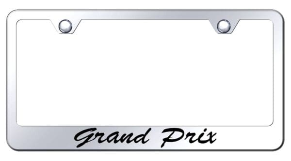 Pontiac Grand Prix Laser Etched Script License Plate Frame (Chrome)