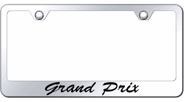 Pontiac Grand Prix Script Logo Chrome License Plate Frame Official Licensed