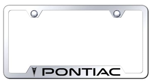 Pontiac Laser Etched Logo Cut-Out License Plate Frame (Chrome)