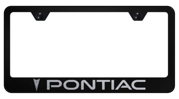 Pontiac Laser Etched Logo Stainless Steel License Plate Frame