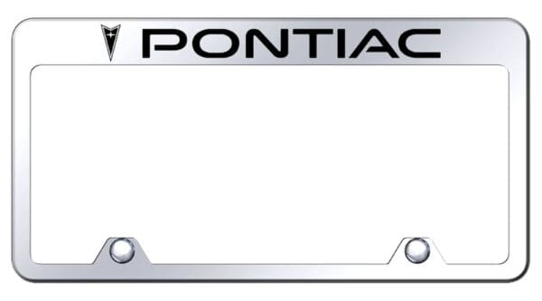 Pontiac Laser Etched Logo Stainless Steel Truck License Plate Frame (Chrome)