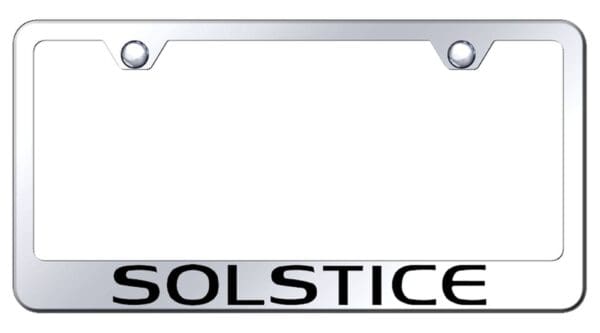 Pontiac Solstice Laser Etched Logo Stainless Steel License Plate Frame (Chrome)