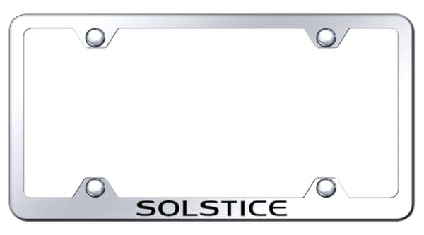 Pontiac Solstice Laser Etched Logo Wide Body License Plate Frame (Chrome)