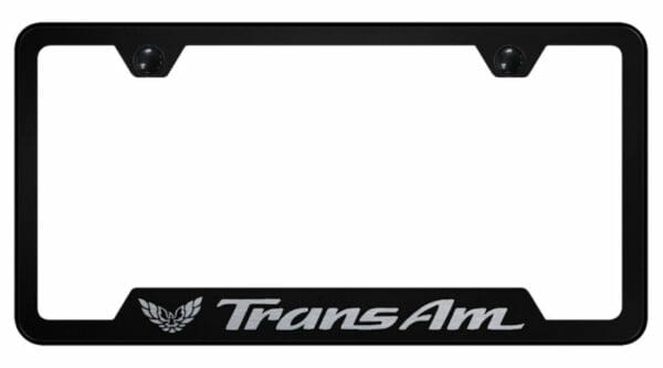 Pontiac Trans Am Black Stainless Steel License Plate Frame - GF.TRA.EB