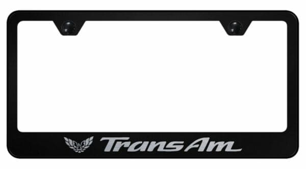 Pontiac Trans Am Black Stainless Steel License Plate Frame - LF.TRA.EB