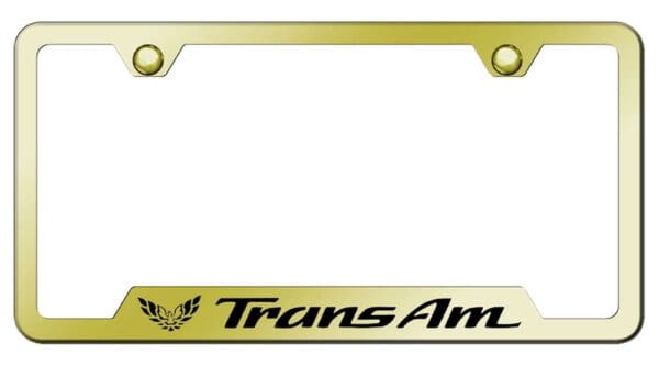 Pontiac Trans Am Laser Etched Logo Cut-Out License Plate Frame