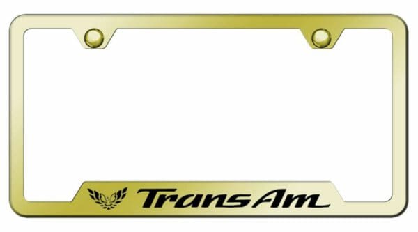 Pontiac Trans AmGold Stainless Steel License Plate Frame - GF.TRA.EG