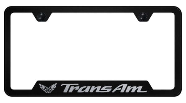 Pontiac Trans License Plate Frame (Black)