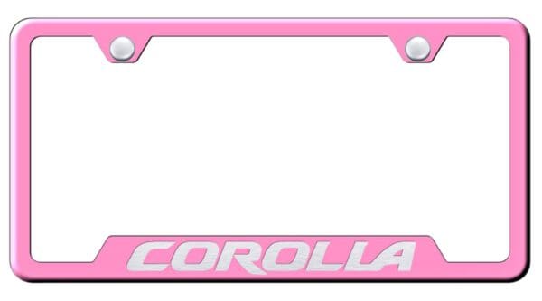 Toyota Corolla Logo Cut-Out License PLate Frame