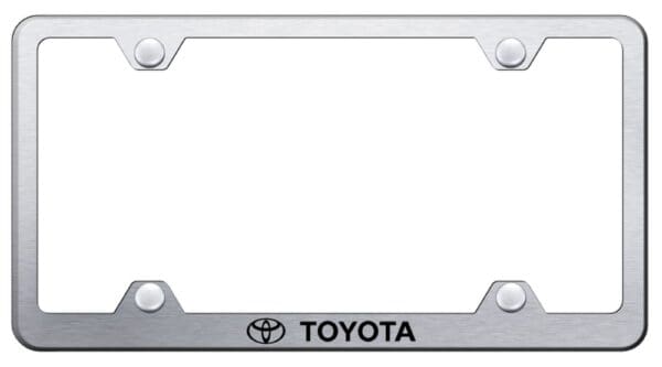 Toyota Laser Etched Logo Wide Body License Plate Frame