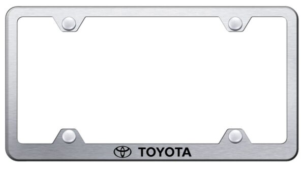 Toyota Laser Etched Logo Wide Body License Plate Frame