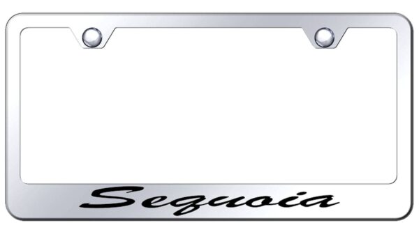 Toyota Sequoia Laser Etched Script License Plate Frame (Chrome)