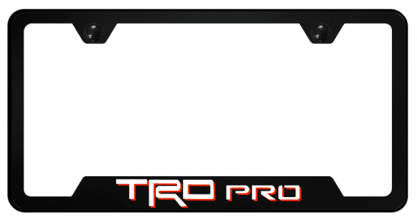 Toyota TRD Pro Logo Polycarbonate Notched License Plate Frame Official Licensed
