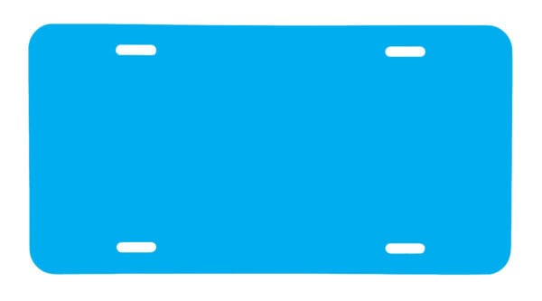 Blank Aluminum License Plate - Light Blue